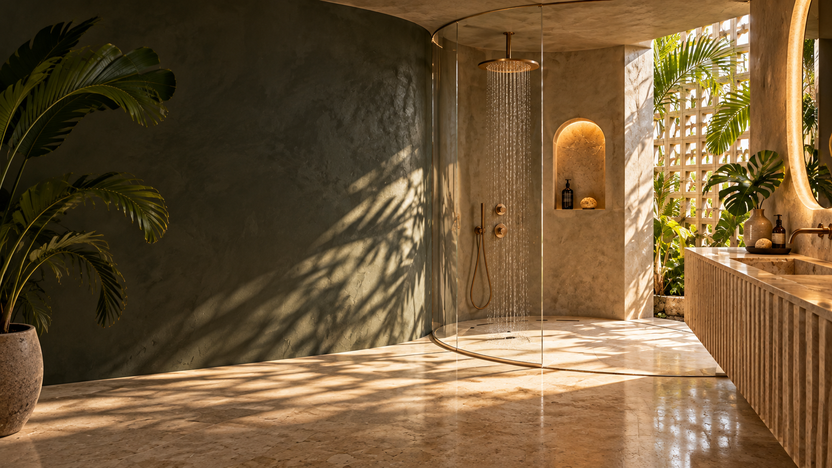 Curved custom shower inspiration